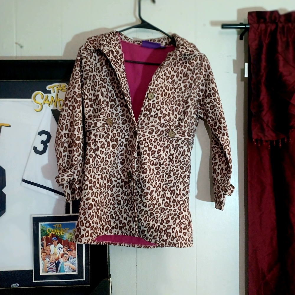 Girls leopard print coat